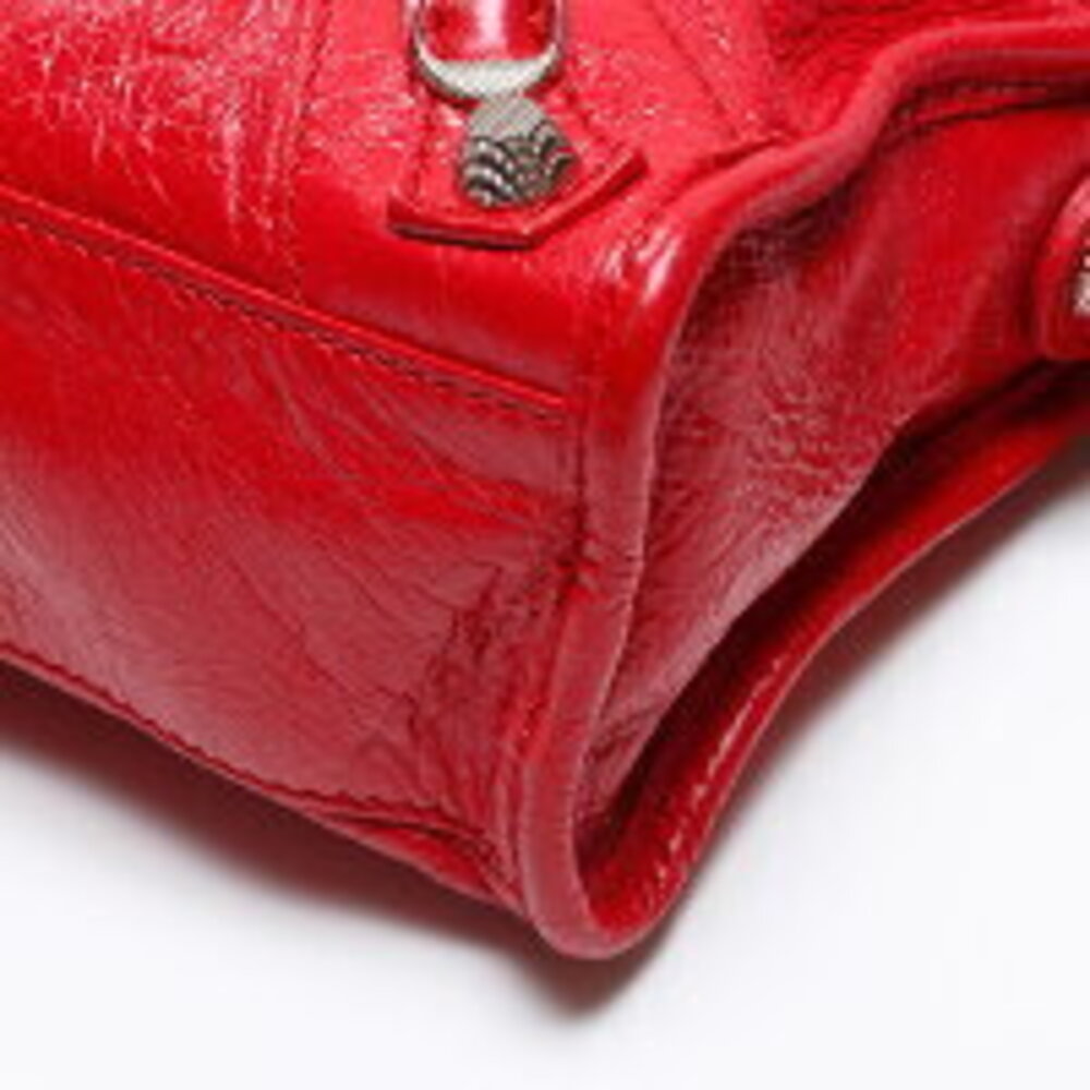 Balenciaga Giant City Leather Shoulder Bag Red - Picture 7 of 13